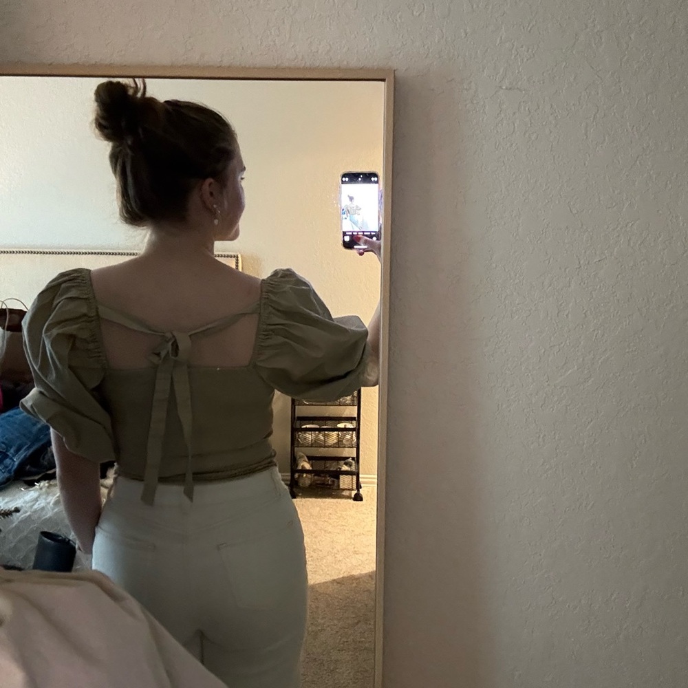 Beige Ruched Top - Picture 2 of 6